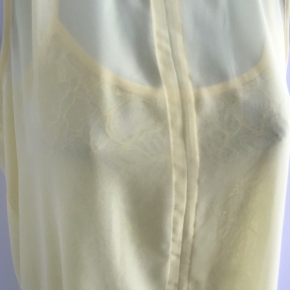 CHIC by Jacob Yellow Flowy Tank Lace Blouse Set - Picture 3 of 16